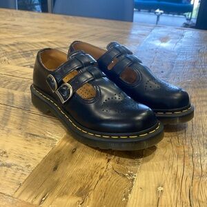 Dr. Martens Black Leather Mary Jane MaryJane Shoes Size US 7